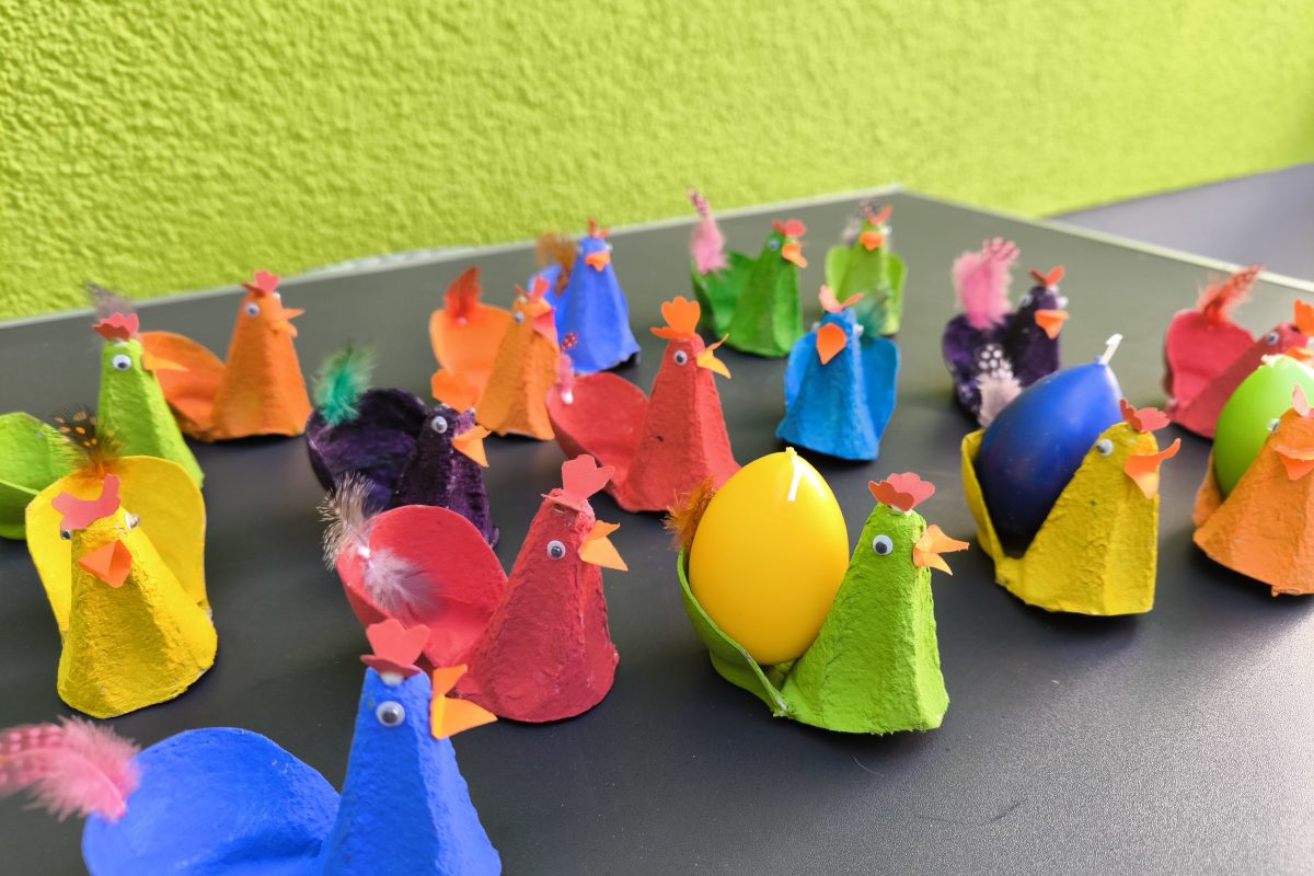 Lunart DIY Osterdeko Recycling Henne