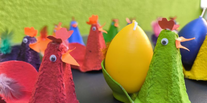 Lunart DIY Osterdeko Recycling Henne